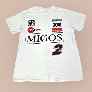 2018 The Migos Culture 2 T Shirt Adult Medium White Album Promo Rap Hip Hop